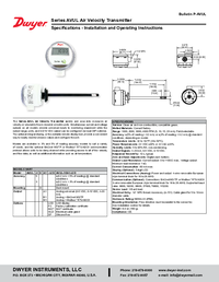 Thumbnail of document Manual - AVUL Air Velocity Transmitter